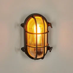 Lampes Vintages & Rétros-hofstein Godel Lampe murale d´extérieur Noir, 1 lumière