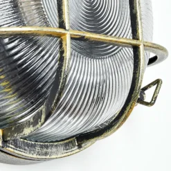 Lampes Dorées-hofstein Godel Lampe murale d´extérieur Or, Noir, 1 lumière