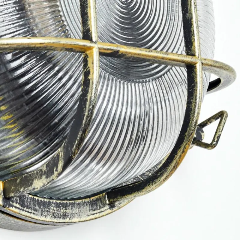 Lampes Dorées-hofstein Godel Lampe murale d´extérieur Or, Noir, 1 lumière