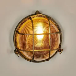 Lampes Dorées-hofstein Godel Lampe murale d´extérieur Or, Noir, 1 lumière