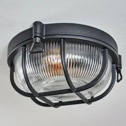 Lampes Vintages & Rétros-hofstein Godel Plafonnier extérieur, Plafonnier Noir, 1 lumière