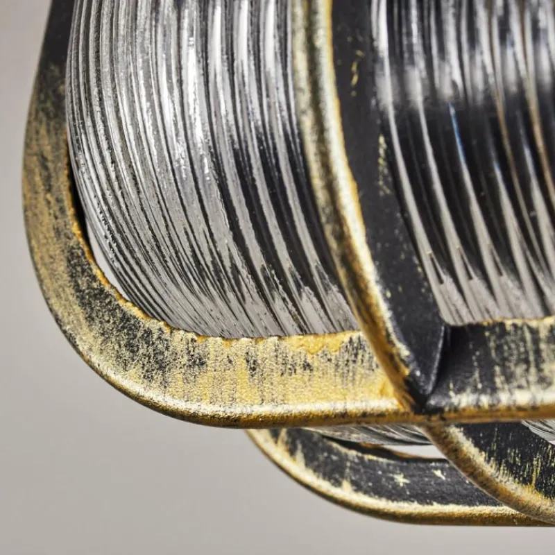 Lampes Dorées-hofstein Godel Plafonnier extérieur, Plafonnier Or, Noir, 1 lumière