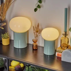 hofstein Godrie Lampe à poser Turquoise, 1 lumière