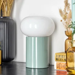 hofstein Godrie Lampe à poser Turquoise, 1 lumière