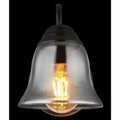 Suspension Verre Fumé-Luminaires Globo Lighting GONNY Applique murale Noir, 1 lumière