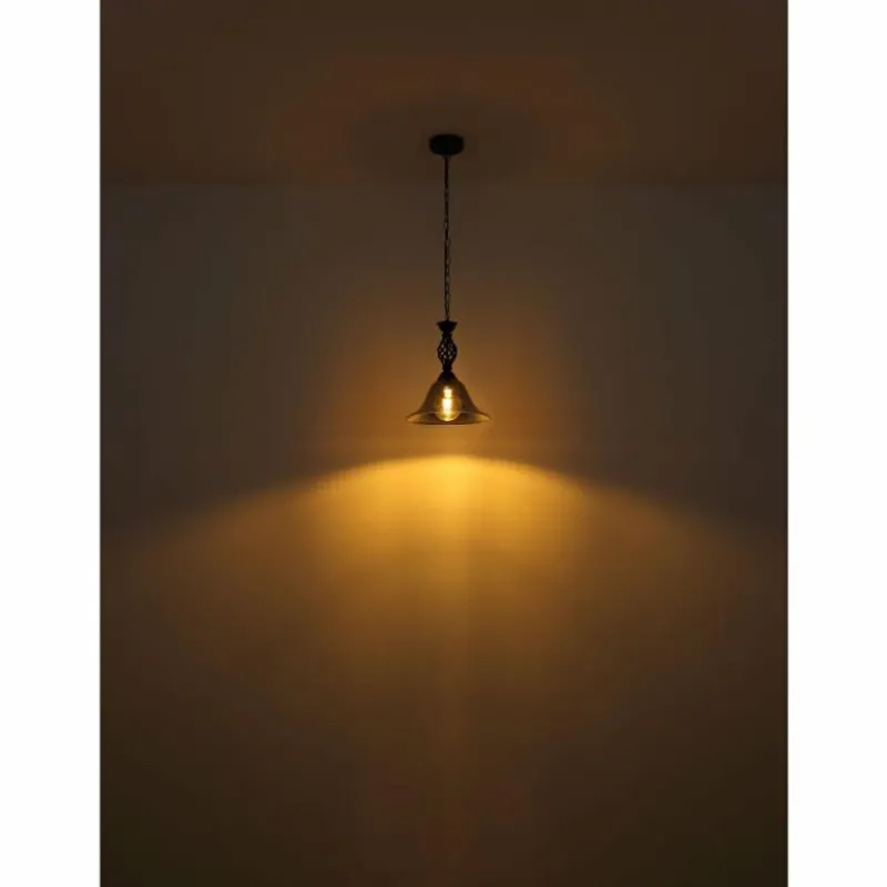 Suspension Verre Fumé-Luminaires Globo Lighting GONNY Suspension Noir, 3 lumières