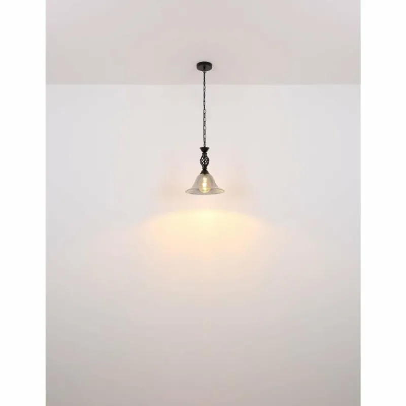 Suspension Verre Fumé-Luminaires Globo Lighting GONNY Suspension Noir, 3 lumières