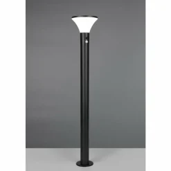 Luminaires Reality Gorda Lampadaire d'extérieur LED Noir, 1 lumière, Détecteur de mouvement