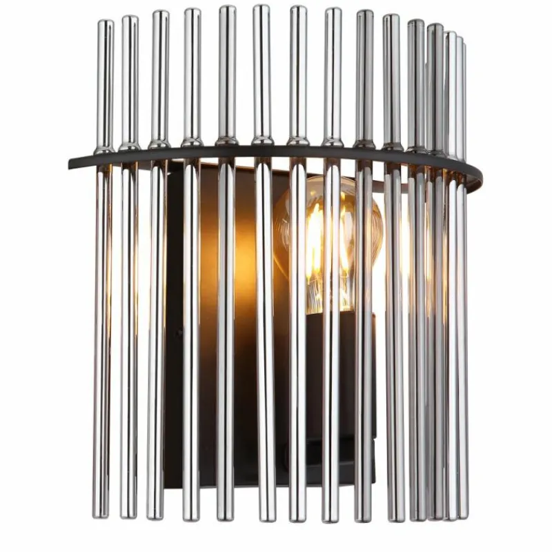 Suspension Verre Fumé-Luminaires Globo Lighting Gorley Applique murale Noir, 1 lumière