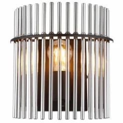 Suspension Verre Fumé-Luminaires Globo Lighting Gorley Applique murale Noir, 1 lumière