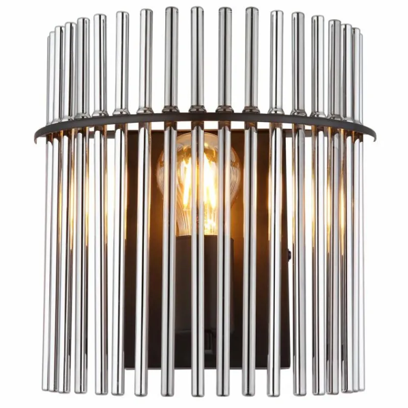 Suspension Verre Fumé-Luminaires Globo Lighting Gorley Applique murale Noir, 1 lumière