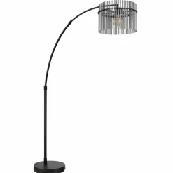 Suspension Verre Fumé-Luminaires Globo Lighting Gorley Lampadaire Noir, 1 lumière