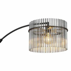 Suspension Verre Fumé-Luminaires Globo Lighting Gorley Lampadaire Noir, 1 lumière