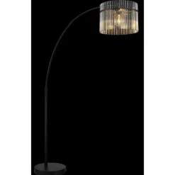 Suspension Verre Fumé-Luminaires Globo Lighting Gorley Lampadaire Noir, 1 lumière
