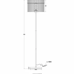 Luminaires Globo Lighting Gorley Lampadaire Noir, 1 lumière