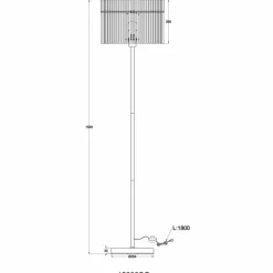 Luminaires Globo Lighting Gorley Lampadaire Noir, 1 lumière