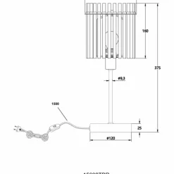 Luminaires Globo Lighting Gorley Lampe à poser Noir, 1 lumière