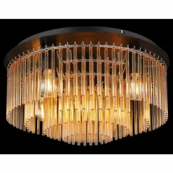 Luminaires Globo Lighting Gorley Plafonnier Chrome, Noir, 5 lumières