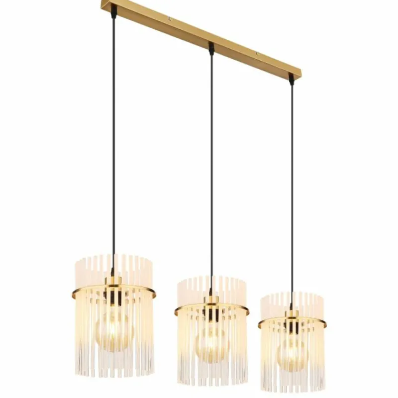 Lampes Dorées-Luminaires Globo Lighting Gorley Suspension Or, 3 lumières
