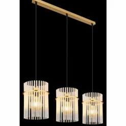 Lampes Dorées-Luminaires Globo Lighting Gorley Suspension Or, 3 lumières