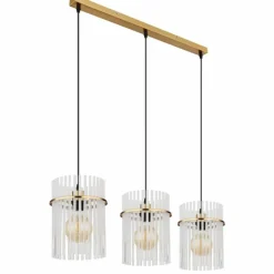 Lampes Dorées-Luminaires Globo Lighting Gorley Suspension Or, 3 lumières