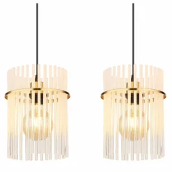 Lampes Dorées-Luminaires Globo Lighting Gorley Suspension Or, 4 lumières