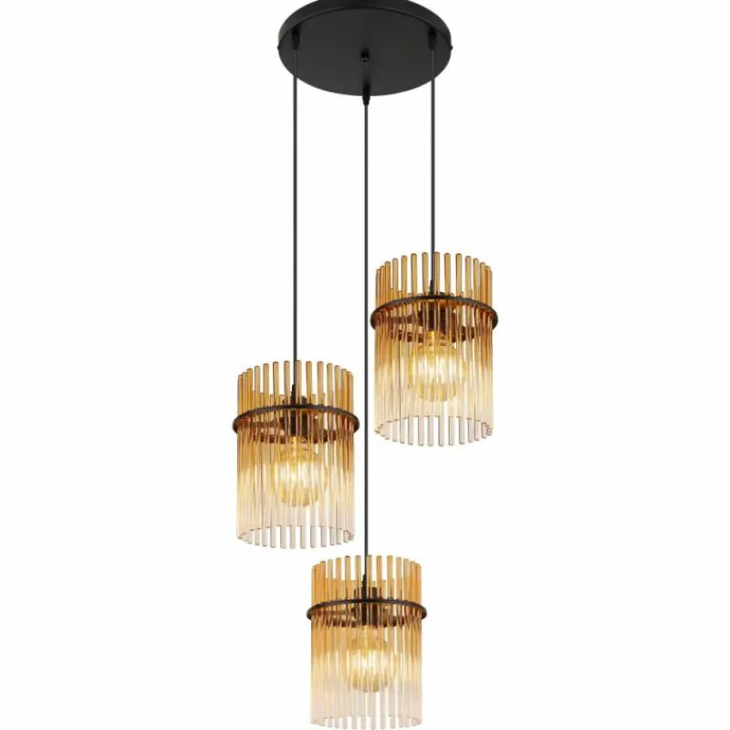 Luminaires Globo Lighting Gorley Suspension Noir, 3 lumières