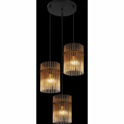 Luminaires Globo Lighting Gorley Suspension Noir, 3 lumières