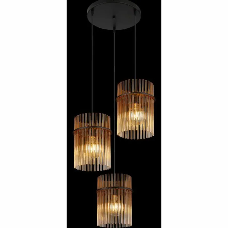 Luminaires Globo Lighting Gorley Suspension Noir, 3 lumières