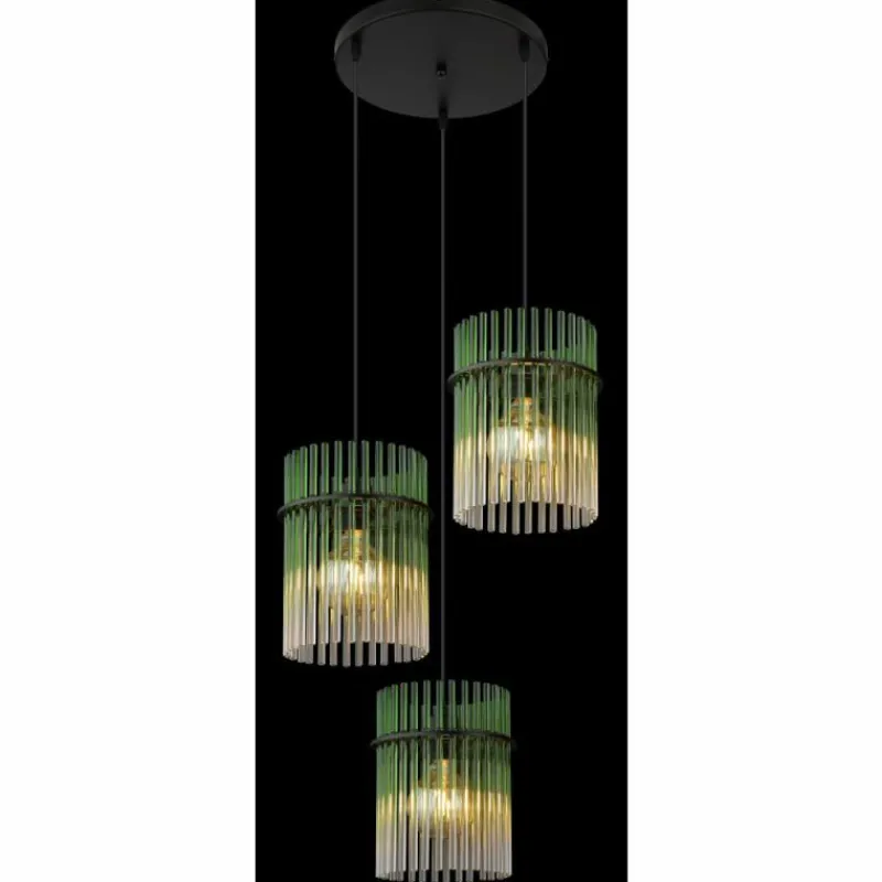 Luminaires Globo Lighting Gorley Suspension Noir, 3 lumières