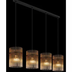 Luminaires Globo Lighting Gorley Suspension Noir, 4 lumières