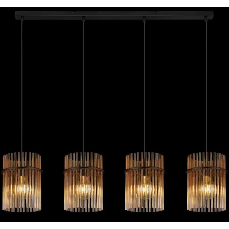 Luminaires Globo Lighting Gorley Suspension Noir, 4 lumières