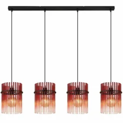 Luminaires Globo Lighting Gorley Suspension Noir, 4 lumières