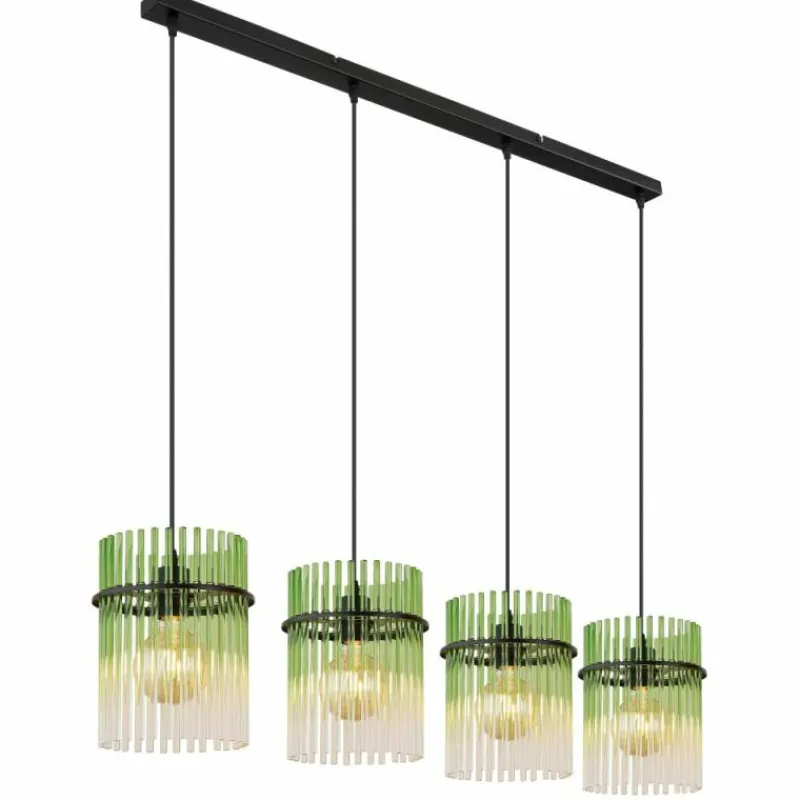 Luminaires Globo Lighting Gorley Suspension Noir, 4 lumières