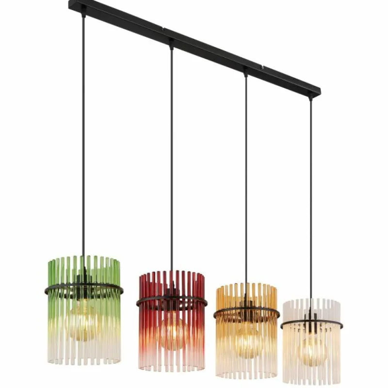 Luminaires Globo Lighting Gorley Suspension Noir, 4 lumières