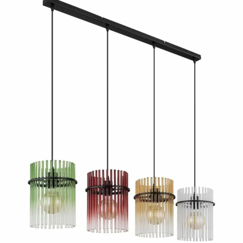 Luminaires Globo Lighting Gorley Suspension Noir, 4 lumières