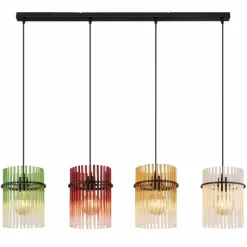 Luminaires Globo Lighting Gorley Suspension Noir, 4 lumières
