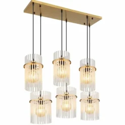 Luminaires Globo Lighting Gorley Suspension Or, 6 lumières