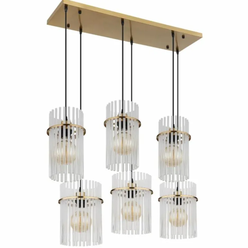 Luminaires Globo Lighting Gorley Suspension Or, 6 lumières