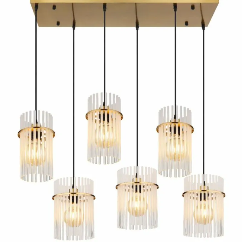 Luminaires Globo Lighting Gorley Suspension Or, 6 lumières