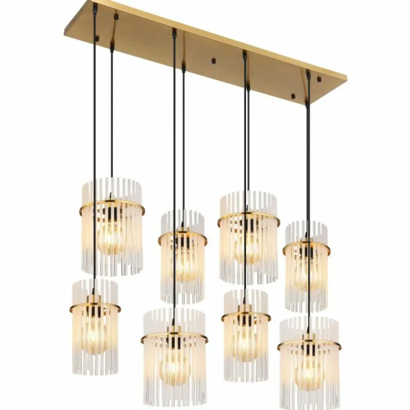 Luminaires Globo Lighting Gorley Suspension Or, 8 lumières