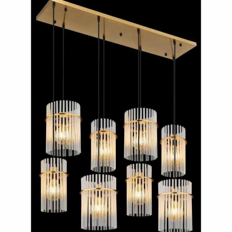 Luminaires Globo Lighting Gorley Suspension Or, 8 lumières