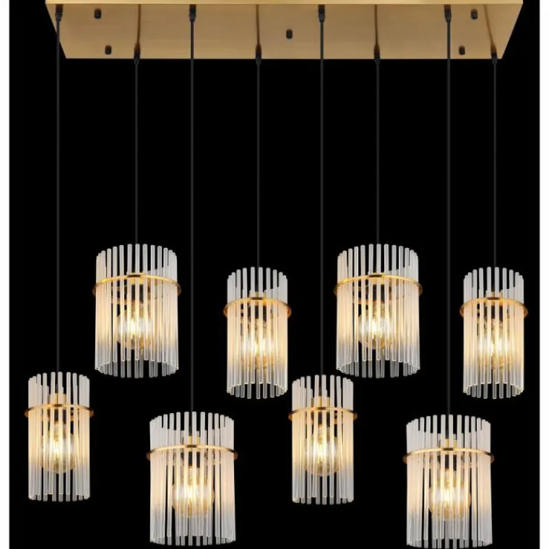 Luminaires Globo Lighting Gorley Suspension Or, 8 lumières