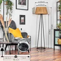 Luminaires Scandinaves-hofstein Granja Lampadaire beige, 1 lumière