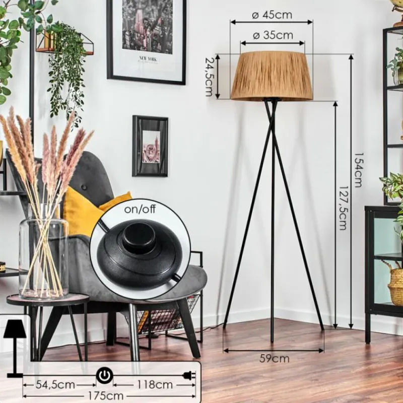 Luminaires Scandinaves-hofstein Granja Lampadaire beige, 1 lumière