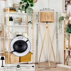 Luminaires Scandinaves-hofstein Granja Lampadaire Écru, 1 lumière