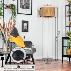 hofstein Granja Lampadaire Écru, 1 lumière