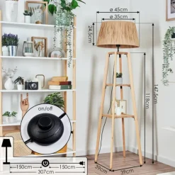 Luminaires Scandinaves-hofstein Granja Lampadaire Écru, 1 lumière