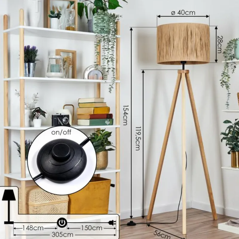 Luminaires Scandinaves-hofstein Granja Lampadaire Écru, 1 lumière