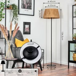 hofstein Granja Lampadaire Écru, 1 lumière